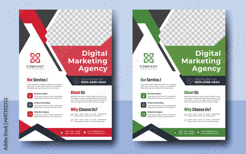 Digital Marketing Flyer Template, Digital marketing agency, Modern Flyer design, Digital Business Marketing Social Media Banner,  Corporate Business Flyer, Colorful flyer template