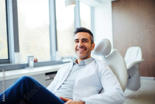 Dental Visit Joy: Smiling Client