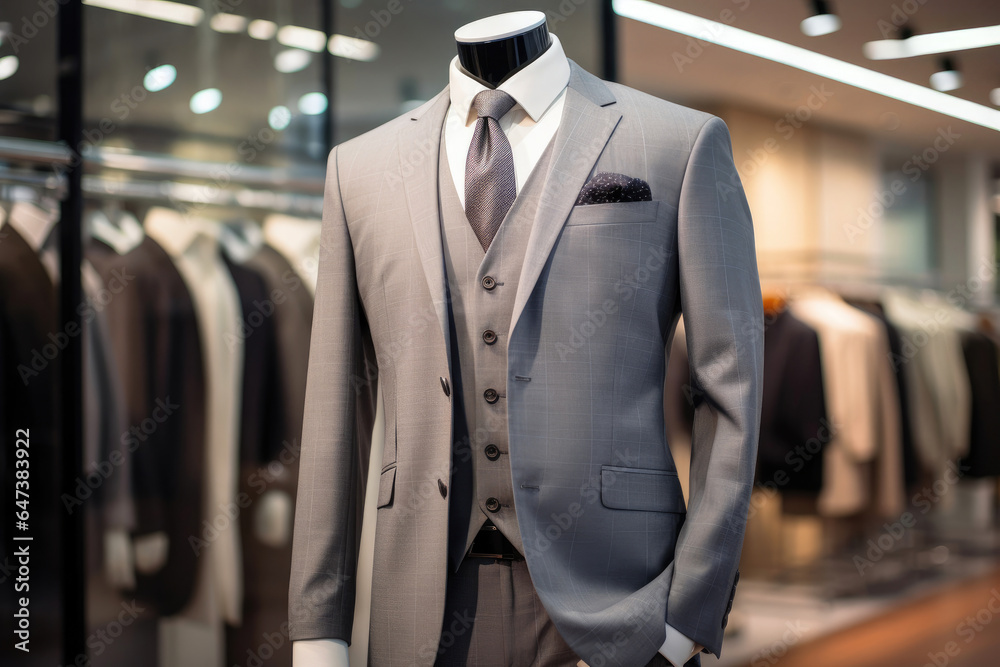 Dapper Suit for Men in Clothing Shop