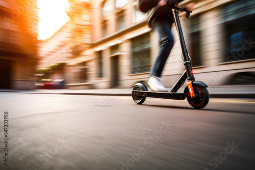 Rapid Urban Transportation: Scooter Motion Blur