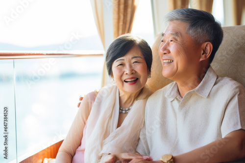 Retired Asian Couple's Sun-Drenched Cruise Escape