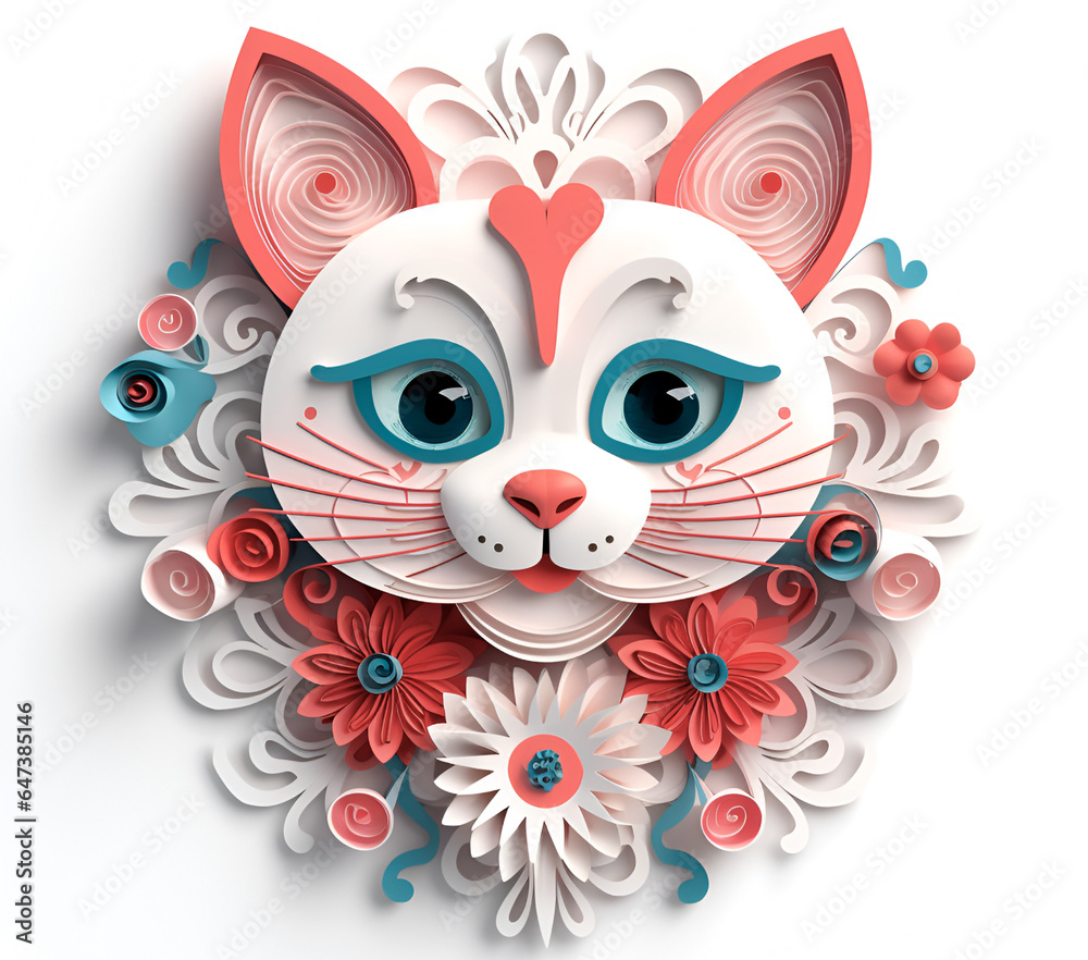 Fototapeta premium Enjoy this pet's vibrant, eye-catching, 3d colors.