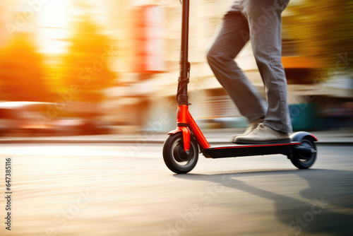Rushing Through the Streets: Electric Scooter Blur