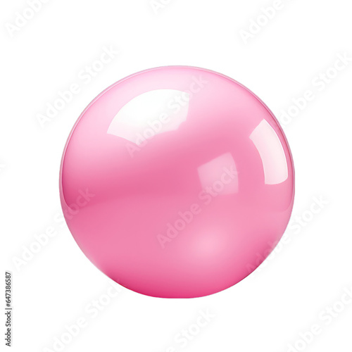 A pink ball on a pink surface