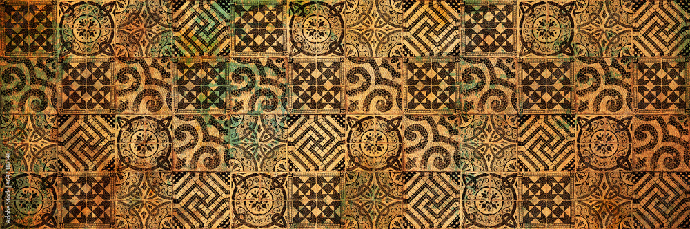 Background of vintage ceramic tiles.