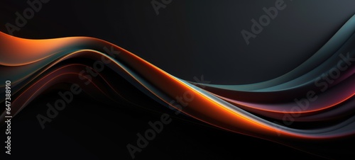 black abstract wave futuristic digital background, ai