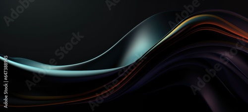 black abstract wave futuristic digital background, ai