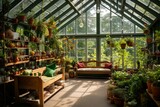 a professional greenhouse interior. Generative AI