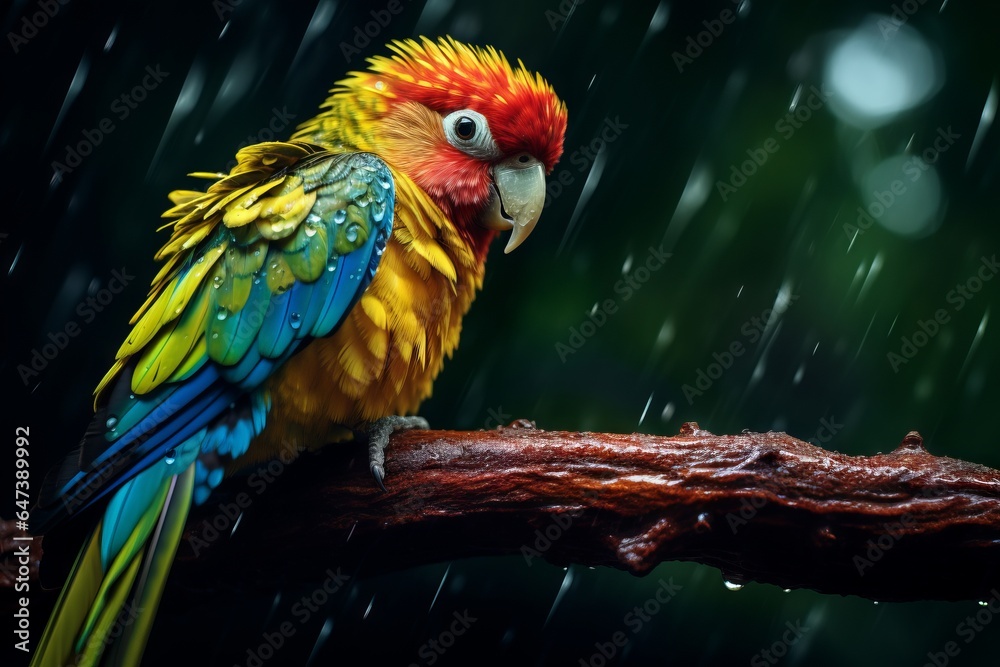 Vibrant Plumes: Captivating Parrot Photography - AI Generated