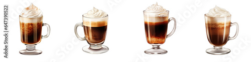 Irish Coffee clipart collection, vector, icons isolated on transparent background