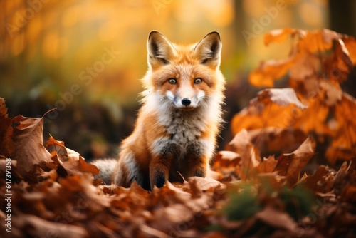Captivating Moments: The Enigmatic Beauty of Foxes - AI Generated © AnimalAI