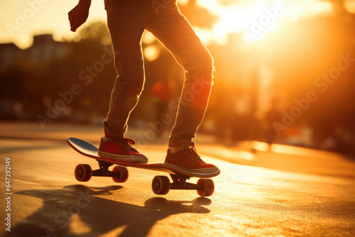 Skateboarding in the Golden Hour