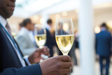 Elegant Networking: Professionals at an Upscale Event