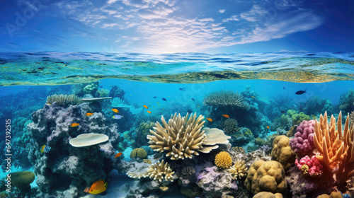 A colorful underwater coral reef © Veniamin Kraskov