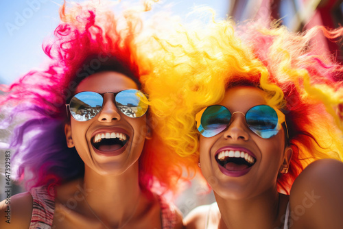 Colorful Hair Magic: Happy Women at the Salon