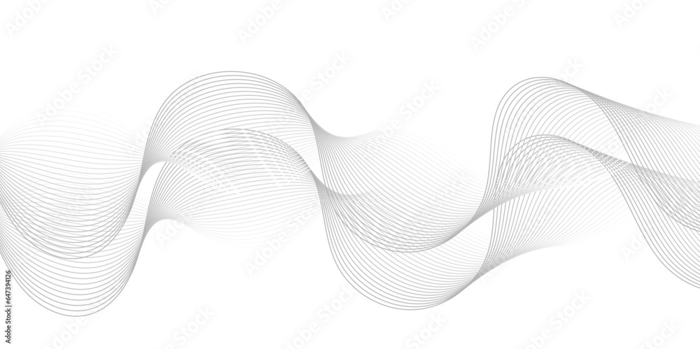  Abstract white paper wave background and abstract gradient and white wave curve lines.Modern template abstract design flowing particles