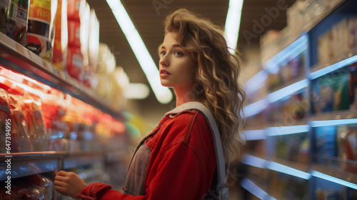 young woman at a supermarket © Johannes