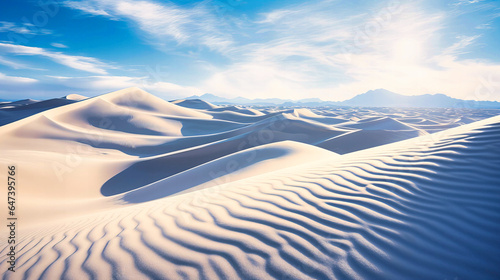 Snow drifts shaped by winter winds