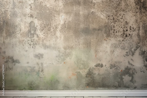 Unhealthy mold on wall or ceiling due to high humidity and poor ventilation. Generative AI photo