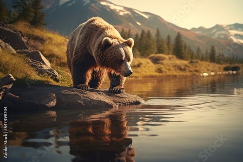 Captivating Bear in the Wild - AI Generated © AnimalAI