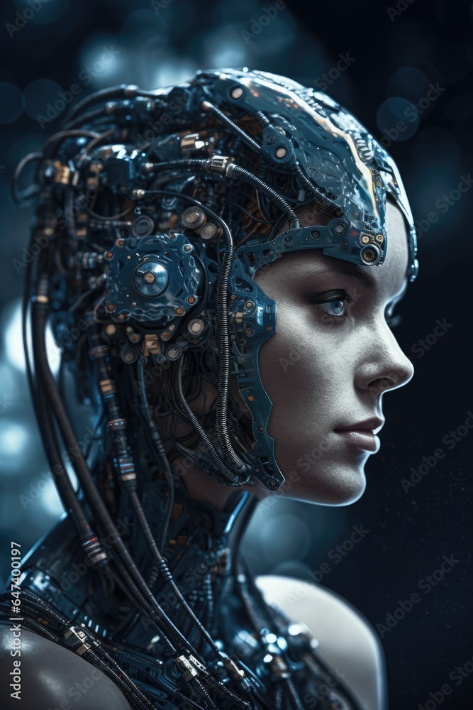 Obraz premium human like artificial intelligence robot