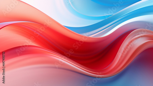 abstract red and blue dynamic wavy lines background