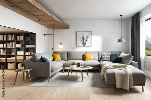 modern living room with table © Image Studio