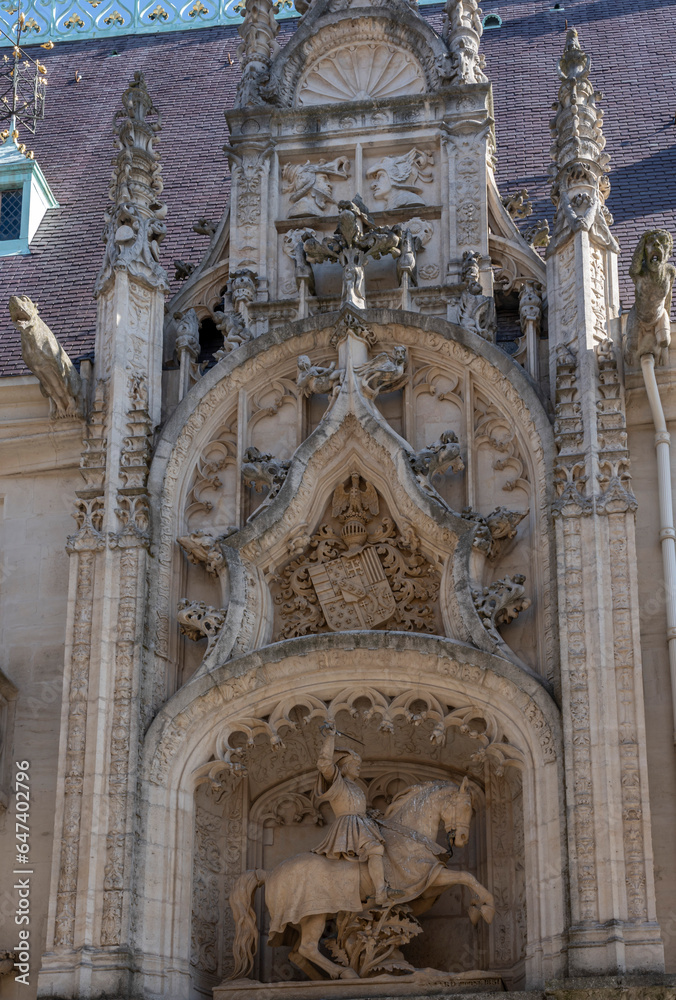 Nancy, France - 09 02 2023: View of the facade of Saint-Epvre Basilica.