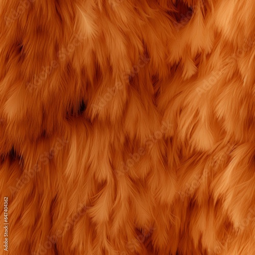 Brown Fur Creative Abstract Photorealistic Texture. Screen Wallpaper. Digiral Art. Abstract Bright Surface Square Background. Ai Generated Vibrant Texture Pattern.