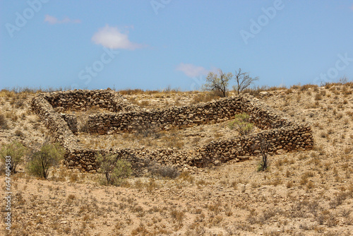 Old livestock paddock or kraal  Kgalagadi  Kalahari