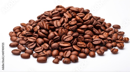 Spilled Coffee Beans - Vibrant Roasted Seeds of Nature's Brown Caffeine