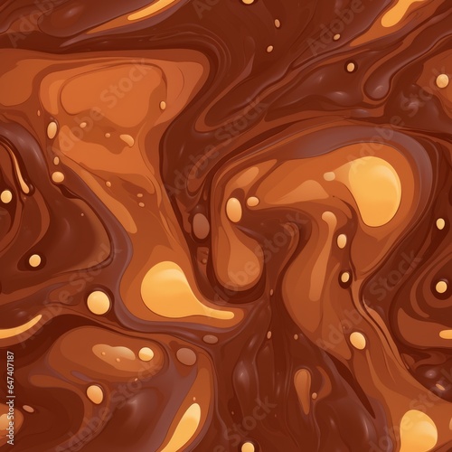 Brown Slime Creative Abstract Photorealistic Texture. Screen Wallpaper. Digiral Art. Abstract Bright Surface Square Background. Ai Generated Vibrant Texture Pattern.