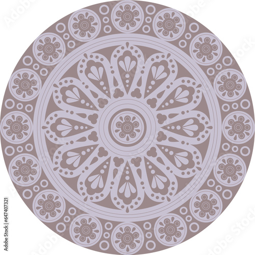 Rosette Mandala farbig
