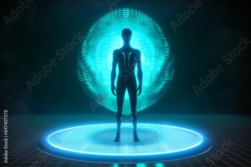 3d hologram for an alien