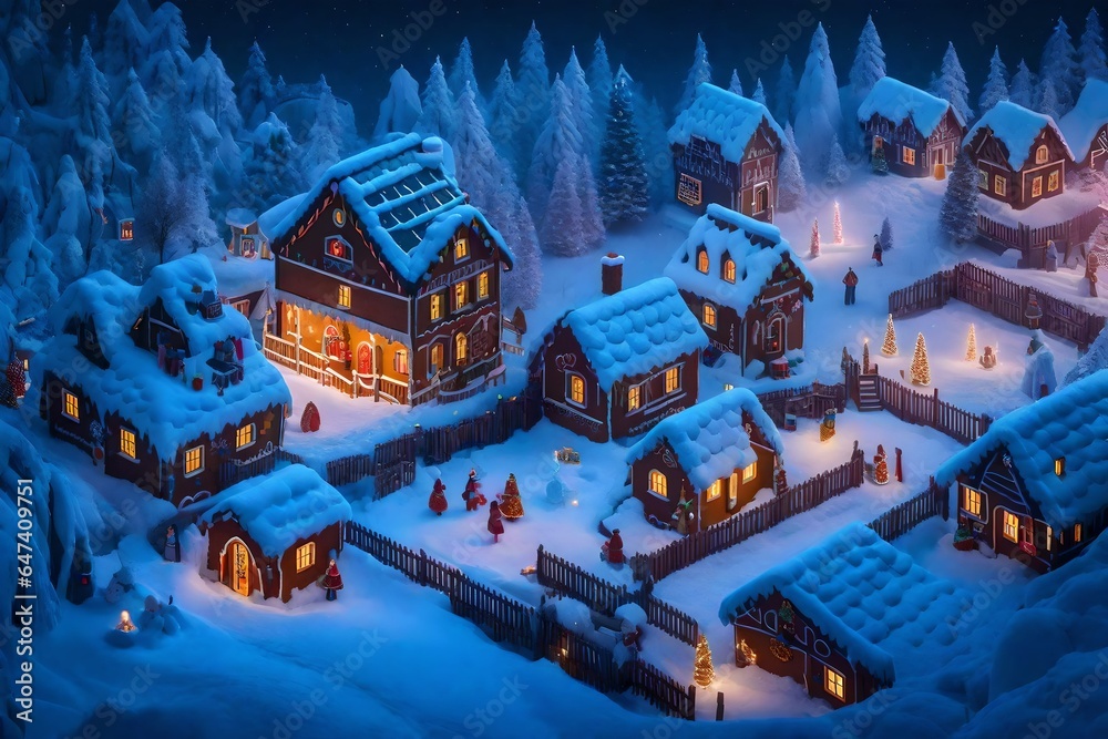 Isometric fantasy, foggy night, a layered labyrinth of ice and snow, Snowmen, Super color, best quality, high definition - AI Generative Isometric fantasy, foggy night, a layered labyrinth of ice and snow, Snowmen, Super color, best quality, high definition - AI Generative