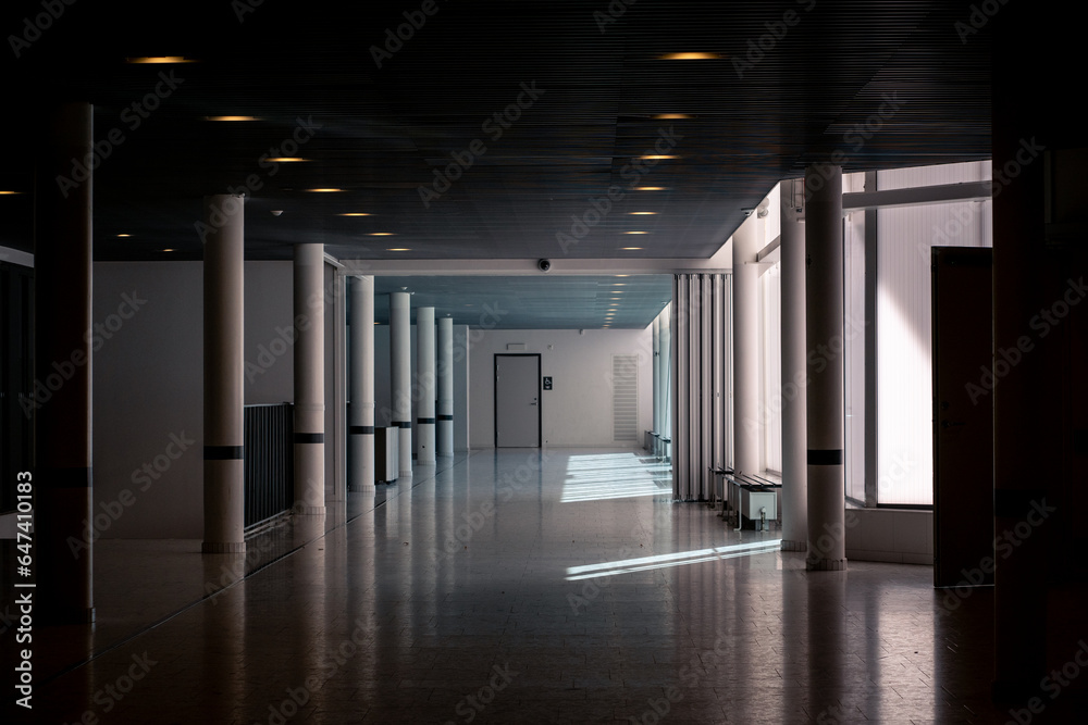 corridor in the building