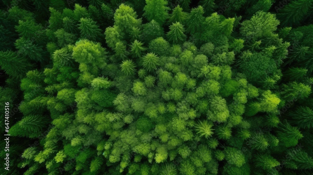 forest with aerial top view, forest ecosystem on green background forest with aerial top view, forest ecosystem on green background