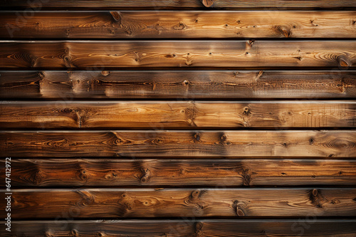 Wooden log wall. Brown wood log wall texture  natural background made with AI