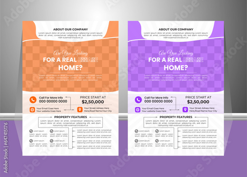 Real State Business Flyer Design, Home Selling Advertisement, Real Estate Trifold Brochure design, Advertising Marketing Leaflet Presentation Layout Vector Print