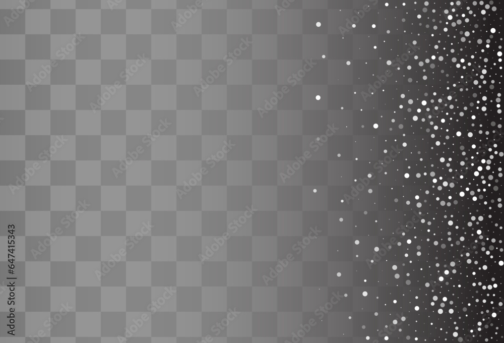 Silver Snowfall Vector Red Background. Falling Silver Snowfall Vector Red Background. Falling