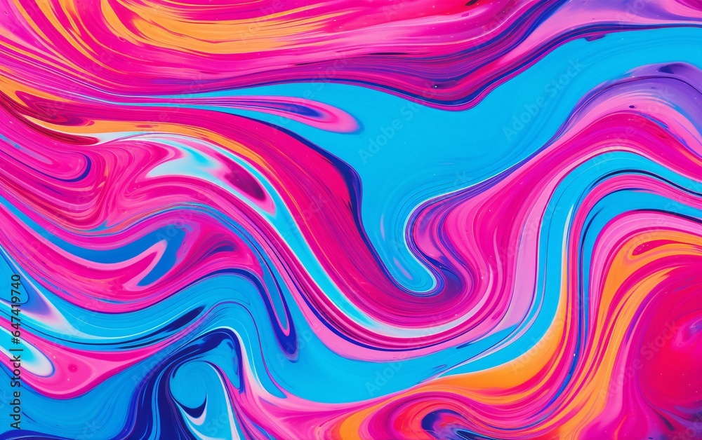 Mesmerizing Fluid Art with Swirling Color Patterns