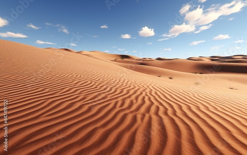Majestic Desert Landscape with Wind-Carved Sand Dunes