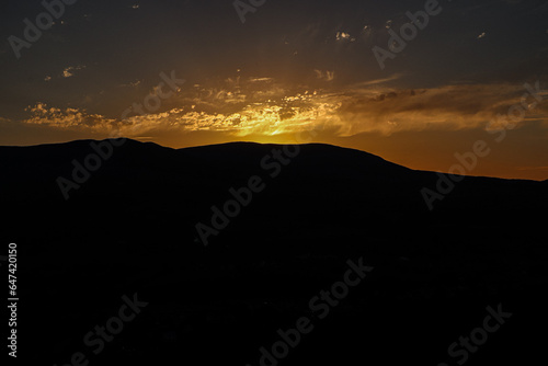 sunset in the mountains