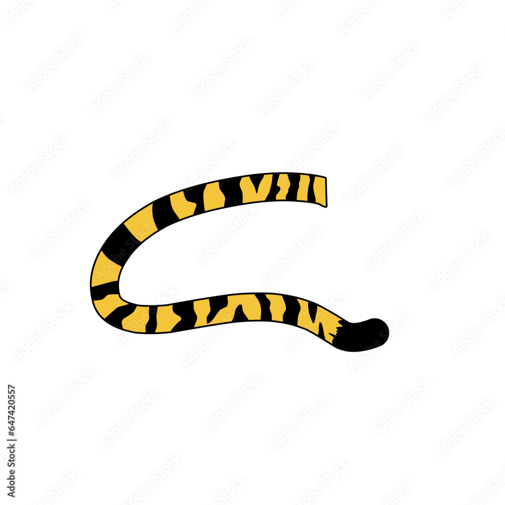 Tiger Tail Vector Illustration Tiger Tail Vector Illustration