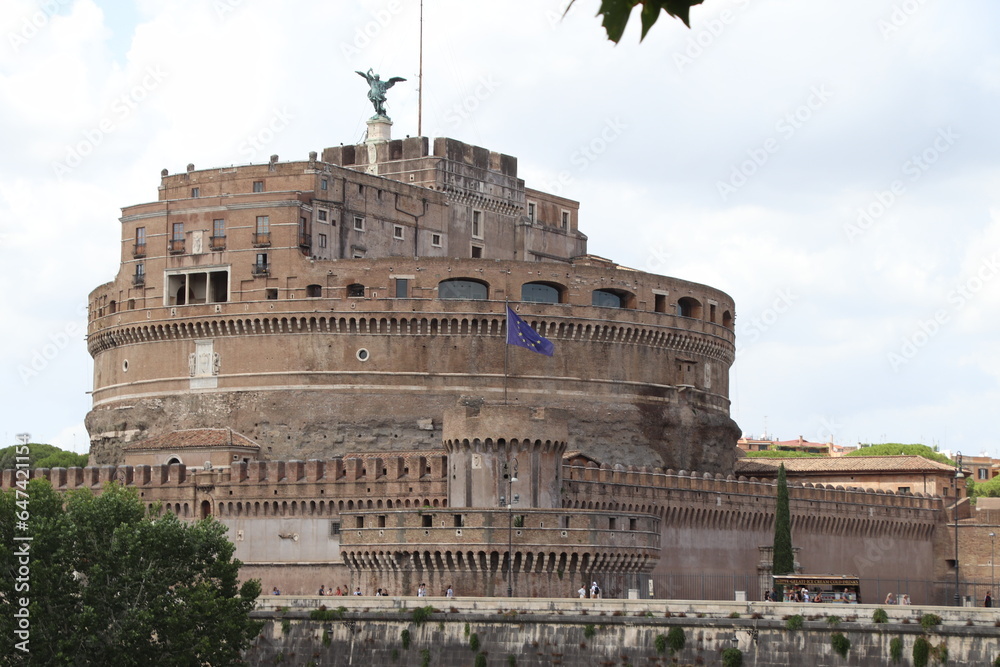 San Angelo castle is one the major tourist sights in Rome and it was built as the mausoleum for Emperor Hadrian in the Roman period