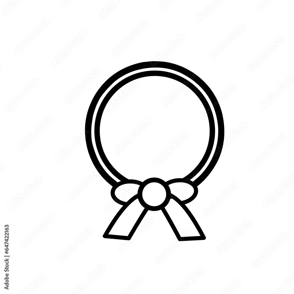 garland icon in bold line style garland icon in bold line style