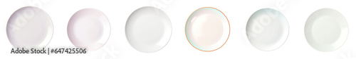 Png Set White plate on a transparent background