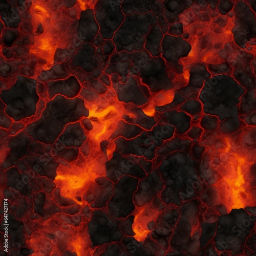 Lava Creative Abstract Photorealistic Texture. Screen Wallpaper. Digiral Art. Abstract Bright Surface Square Background. Ai Generated Vibrant Texture Pattern.