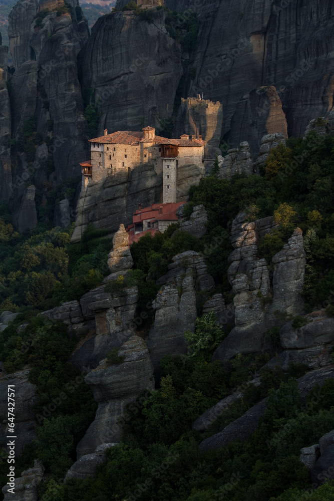 Monasteries on Meteora photographed at dawn