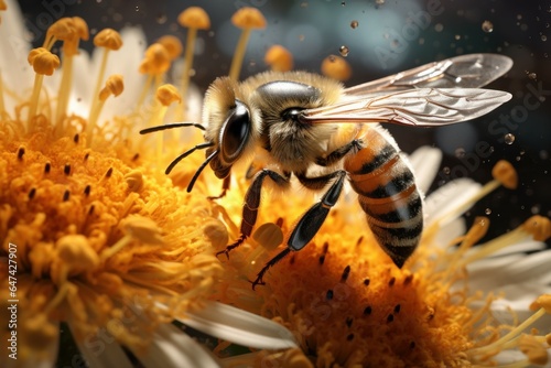 Intricate Bee closeup. Generate Ai © juliars